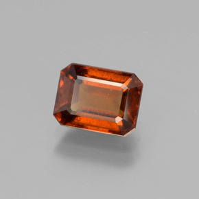 Grenat hessonite orange naturelle taille émeraude, 2,22 ct, VS
