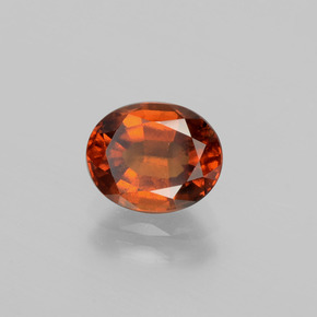 Grenat hessonite orange naturelle coupe ovale, 1,98 ct, VS