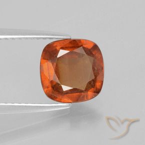 Grenat Hessonite Orange feu naturelle Coussin, 1.96 ct, VS-SI