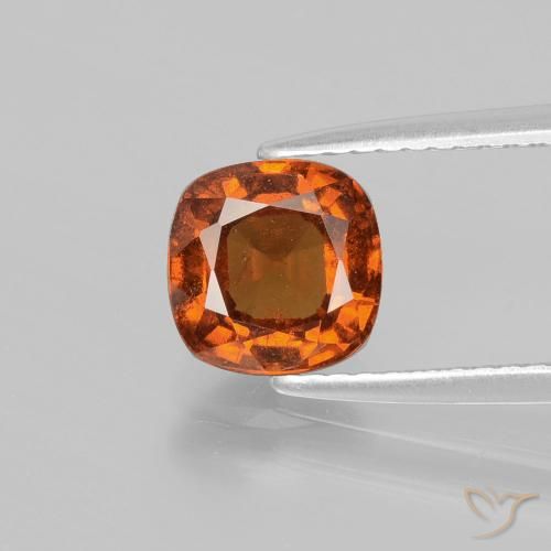 Grenat hessonite orange naturelle coupe coussin, 1,80 ct, VS-SI