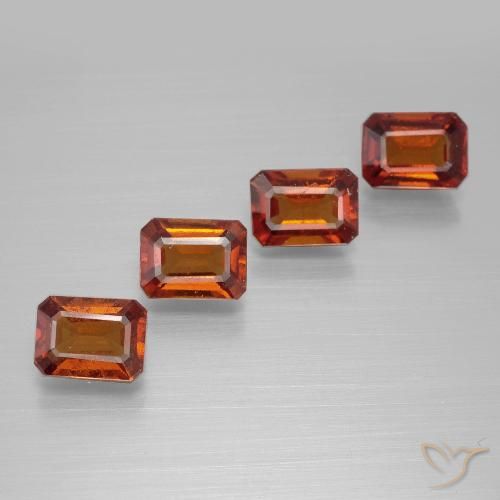 Shop natural 3.84ct Orange moyen Grenat Hessonite gems, Octogone / coupe Émeraude, from Sri Lanka at GemSelect. In stock, global shipping!