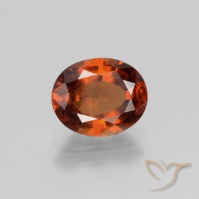 Grenat Hessonite Orange moyen naturelle ovale, 1.95 ct, VS