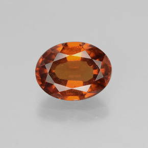 Grenat hessonite orange naturelle coupe ovale, 2,17 ct, VS