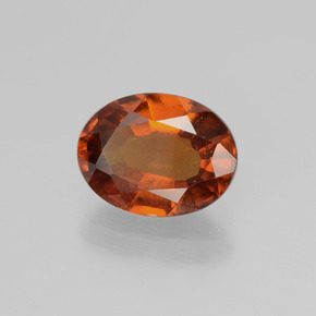 Grenat hessonite orange naturelle coupe ovale, 2,17 ct, VS