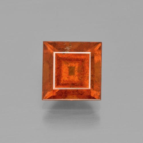 Grenat Hessonite Orange moyen naturelle Carré, 3.04 ct, VS-SI