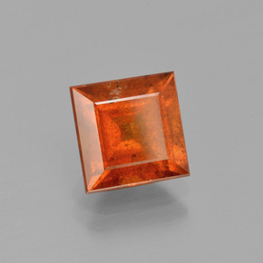 Grenat Hessonite Orange moyen naturelle Carré, 3.04 ct, VS-SI