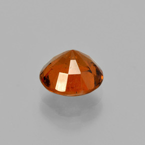 Grenat hessonite orange naturelle coupe roude, 1,57 ct, VS-SI