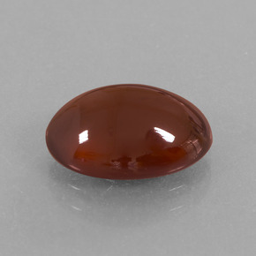 Grenat hessonite marron naturelle coupe ovale, 4,40 ct, translucide