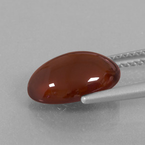 Grenat hessonite marron naturelle coupe ovale, 4,40 ct, translucide