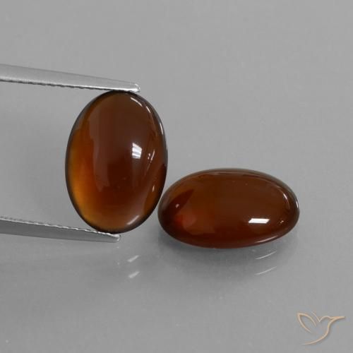 9.31ctw Naturel Brun moyen-foncé Grenat Hessonite, ovale, Translucide