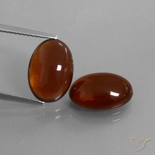 9.78ctw Naturel Brun rougeâtre Grenat Hessonite, ovale, Translucide
