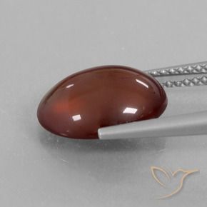 Grenat Hessonite Marron chaud naturelle ovale, 5.35 ct, Translucide