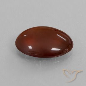Grenat Hessonite Marron chaud naturelle ovale, 5.03 ct, Translucide