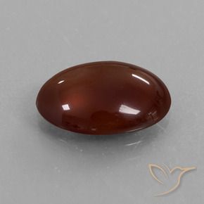 Grenat hessonite marron naturelle coupe ovale, 5,12 ct, translucide