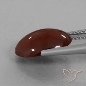 Grenat hessonite marron naturelle coupe ovale, 5,12 ct, translucide