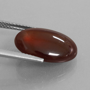 Grenat hessonite orange naturelle coupe ovale, 9,81 ct, translucide
