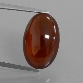 Grenat hessonite orange naturelle coupe ovale, 10,15 ct, translucide