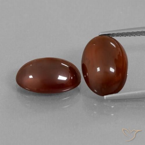 8.49ctw Naturel Rose foncé Rouge Grenat Hessonite, ovale, Translucide