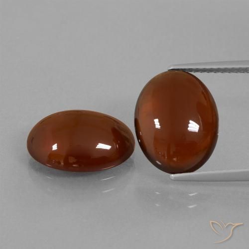 12.00ctw Naturel Brun moyen-foncé Grenat Hessonite, ovale, Translucide