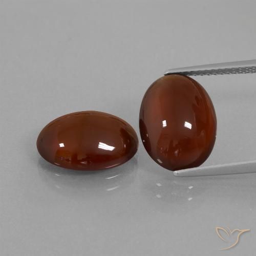 12.31ctw Naturel Brun moyen-foncé Grenat Hessonite, ovale, Translucide