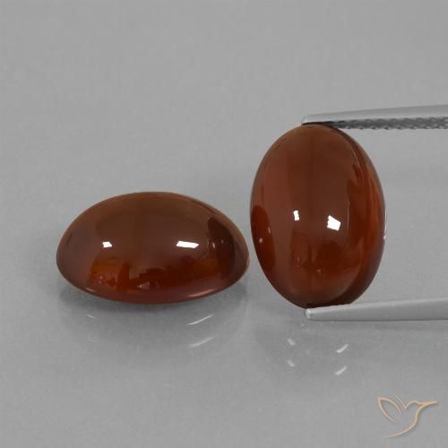 12.22ctw Naturel Brun moyen-foncé Grenat Hessonite, ovale, Translucide