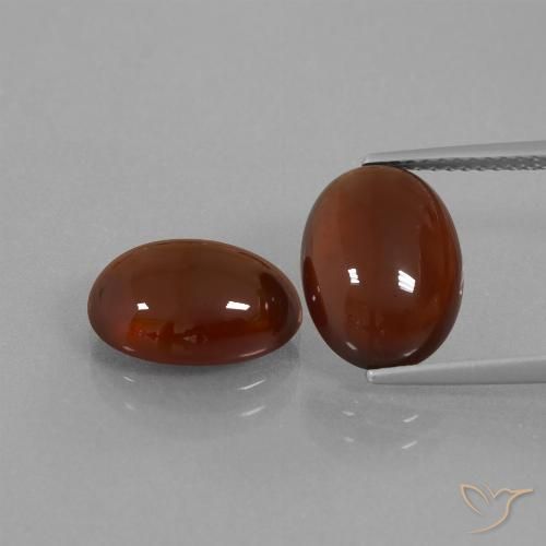 10.47ctw Naturel Brun pécan Grenat Hessonite, ovale, Translucide