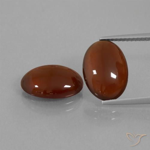 10.01ctw Naturel Brun moyen-foncé Grenat Hessonite, ovale, Translucide