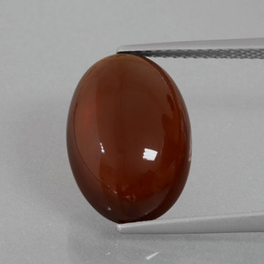 Grenat hessonite orange naturelle coupe ovale, 8,38 ct, translucide