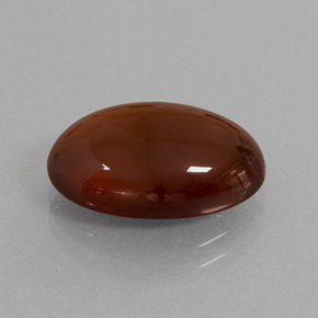 Grenat hessonite orange naturelle coupe ovale, 8,38 ct, translucide