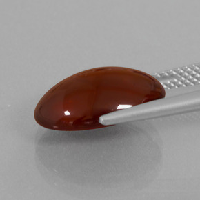 Grenat Hessonite Orange naturelle Coupe ovale, 7.49 ct, Translucide