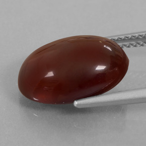 Grenat hessonite marron naturelle coupe ovale, 8,05 ct, translucide