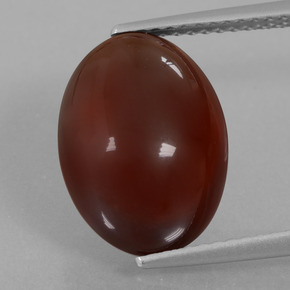 Grenat hessonite orange naturelle coupe ovale, 8,64 ct, translucide