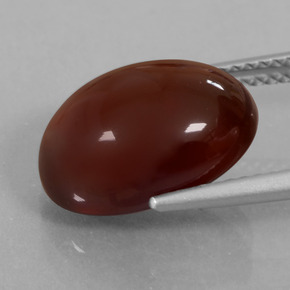 Grenat hessonite orange naturelle coupe ovale, 8,64 ct, translucide