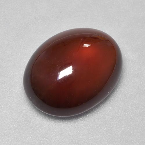 Grenat hessonite orange naturelle coupe ovale, 6,41 ct, translucide