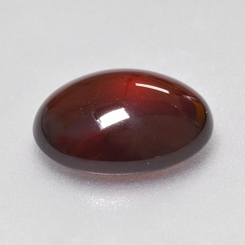 Grenat hessonite orange naturelle coupe ovale, 6,41 ct, translucide