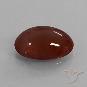 Grenat Hessonite Brun moyen-foncé naturelle ovale, 7.29 ct, Translucide