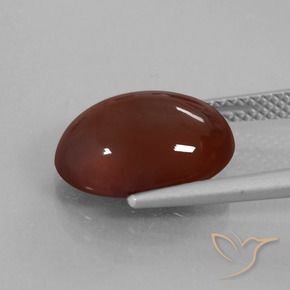 Grenat Hessonite Brun rougeâtre naturelle ovale, 6.64 ct, Translucide