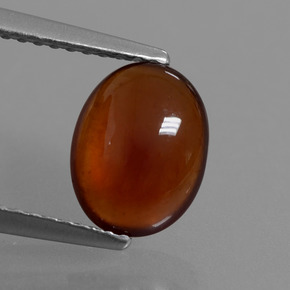 Grenat Hessonite Orange naturelle Coupe ovale, 1.99 ct, Translucide