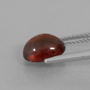 Grenat hessonite orange naturelle coupe ovale, 2,77 ct, translucide
