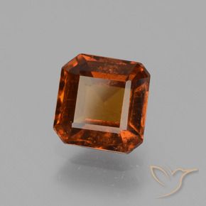 Grenat Hessonite Orange foncé naturelle Octogone / coupe Émeraude, 1.94 ct, VS