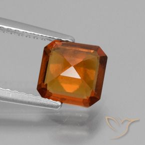 Grenat Hessonite Orange foncé naturelle Octogone / coupe Émeraude, 1.78 ct, VS
