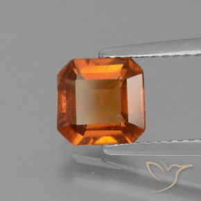 Grenat Hessonite Orange moyen-foncé naturelle Octogone / coupe Émeraude, 1.71 ct, VS