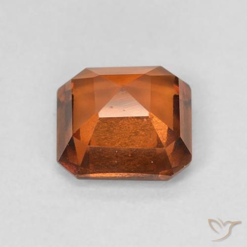 Grenat Hessonite Orange foncé naturelle Octogone / coupe Émeraude, 1.86 ct, VS