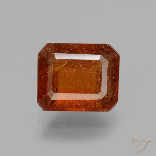 Grenat Hessonite Orange foncé naturelle Octogone / coupe Émeraude, 2.61 ct, VS-SI