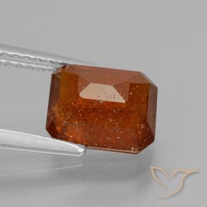 Grenat Hessonite Orange foncé naturelle Octogone / coupe Émeraude, 2.61 ct, VS-SI