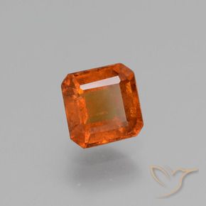 Grenat Hessonite Orange moyen naturelle Octogone / coupe Émeraude, 1.28 ct, VS-SI