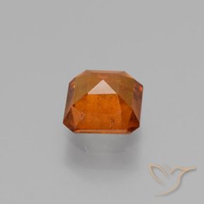 Grenat Hessonite Orange moyen naturelle Octogone / coupe Émeraude, 1.28 ct, VS-SI