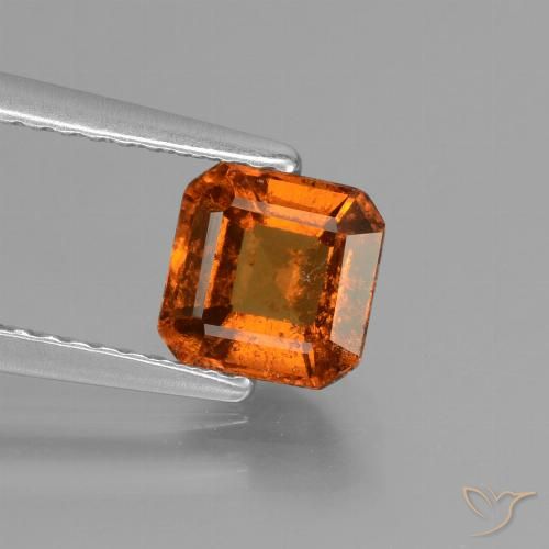 Grenat Hessonite Orange moyen-foncé naturelle Octogone / coupe Émeraude, 1.33 ct, VS-SI