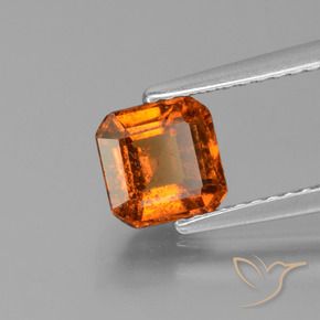 Grenat Hessonite Orange moyen-foncé naturelle Octogone / coupe Émeraude, 1.33 ct, VS-SI
