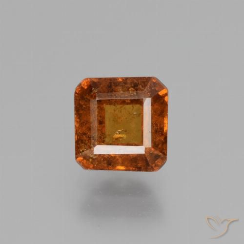 1.48ct Naturel Orange foncé Grenat Hessonite, Taille émeraude, VS-SI
